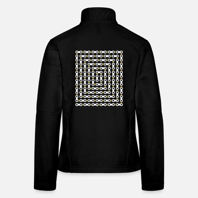 Motif de chaîne de vélo Veste en tissu softshell Femme