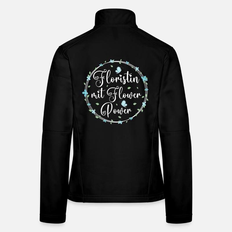 Floristin mit Flower Power Frauen Softshelljacke