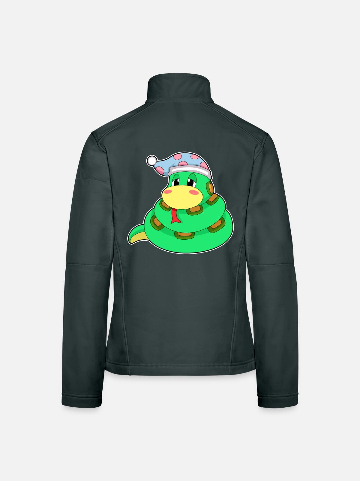 Snake Sleeping Nightcap - Women's Softshell Jacket - black - Back