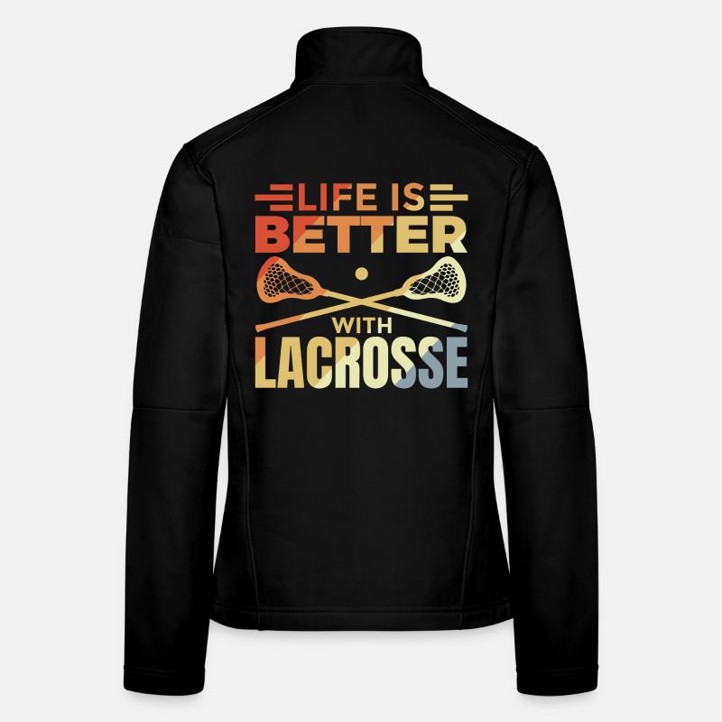 Vintage Lacrosse Slogan Women's Softshell Jacket