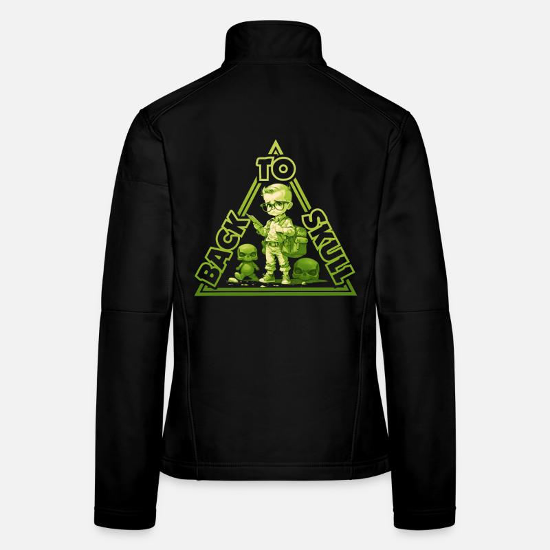 Retour à l'école - vert Veste en tissu softshell Femme