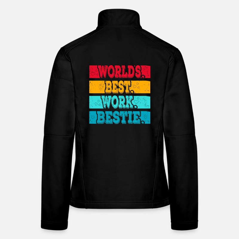 Worlds best Work Bestie Support Mitarbeiter Frauen Softshelljacke