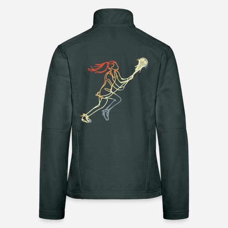 Mädchen Lacrosse Retro Stil Frauen Softshelljacke