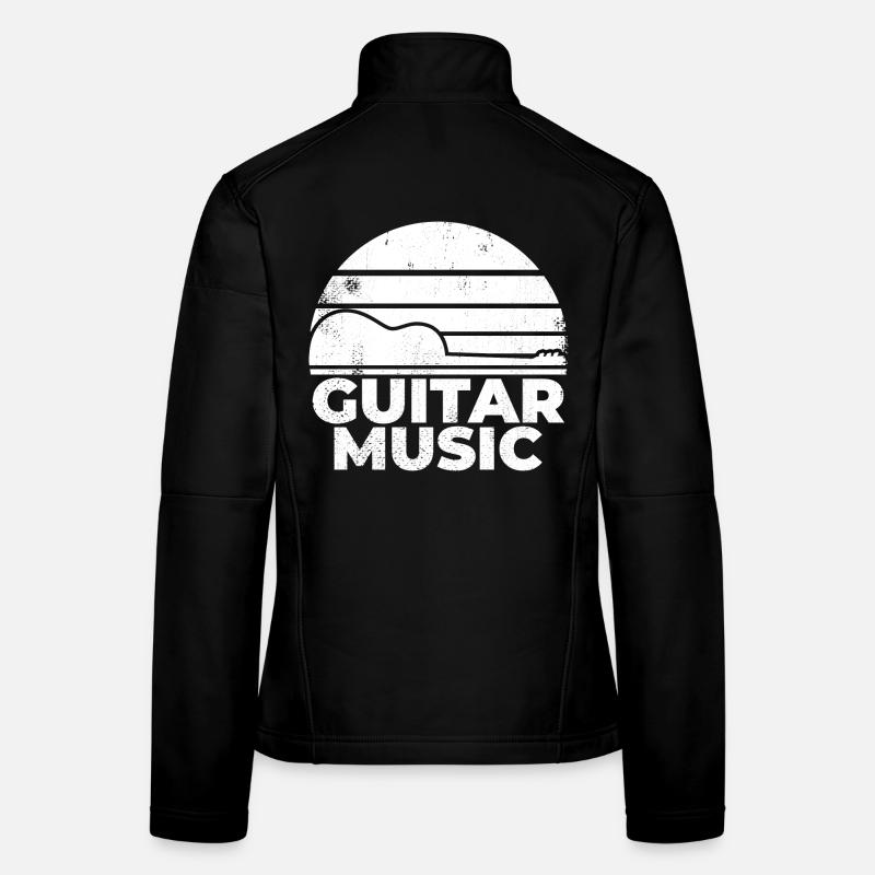Funny guitar music Women's Softshell Jacket