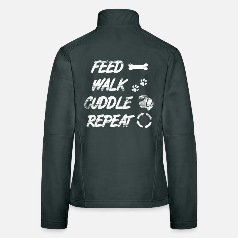 Feed Walk Cuddle Repeat Women's Softshell Jacket