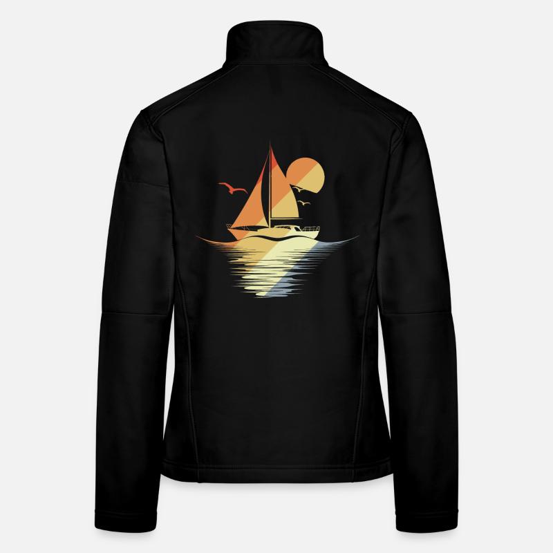 Voile Vintage Graphique Veste en tissu softshell Femme