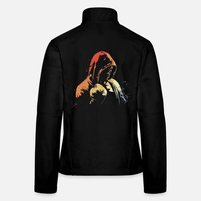 Retro Kickboxing Women's Softshell Jacket