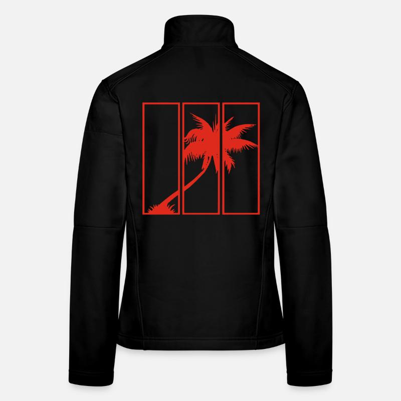 Urlaubsansicht (rot) Frauen Softshelljacke