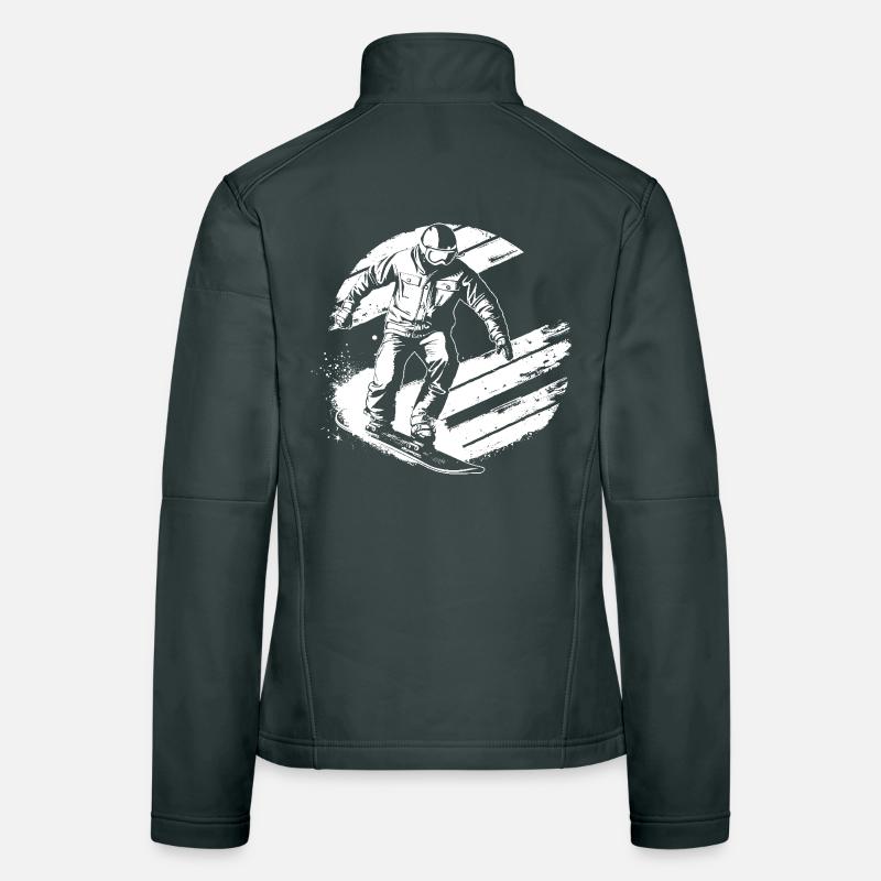 Snowboarder Drawing Women's Softshell Jacket