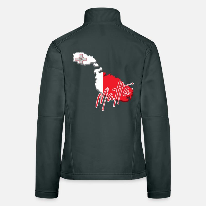 Drapeau de Malte, carte de Malte Veste en tissu softshell Femme