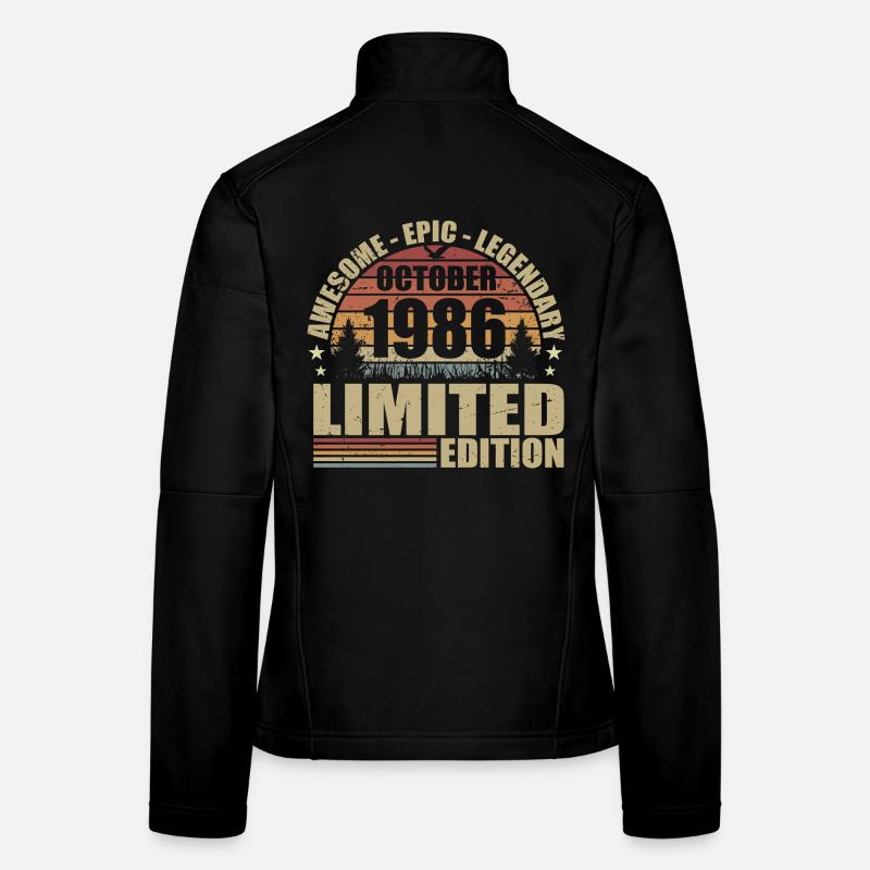 39th Retro Anniversary October 1986 - October 1986 Women's Softshell Jacket