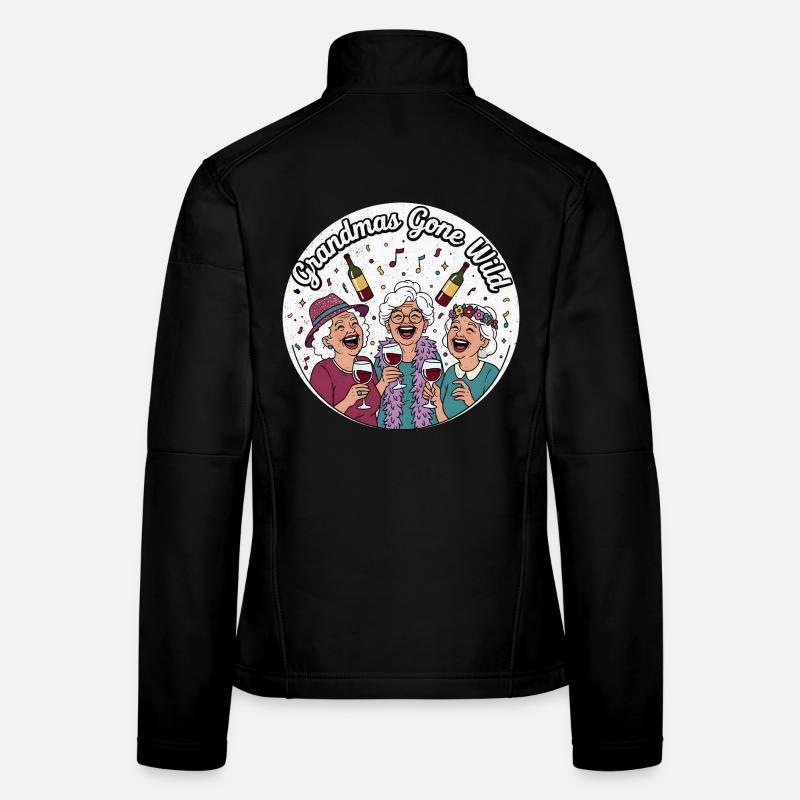 Bedstemor er blevet vild - Softshelljakke til damer - sort