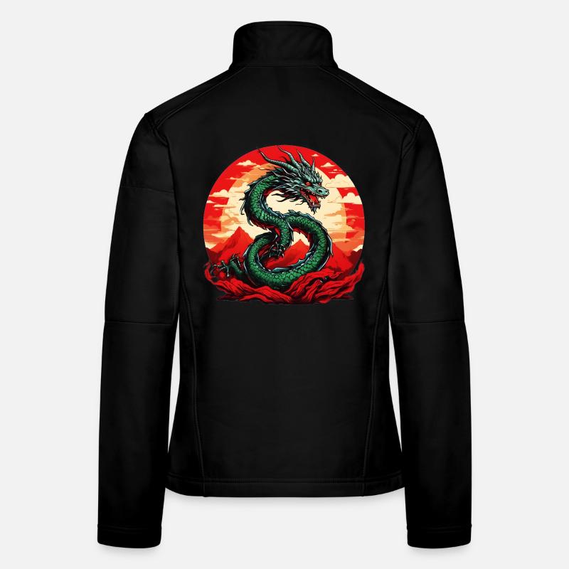 Japanischer Drachen  Frauen Softshelljacke