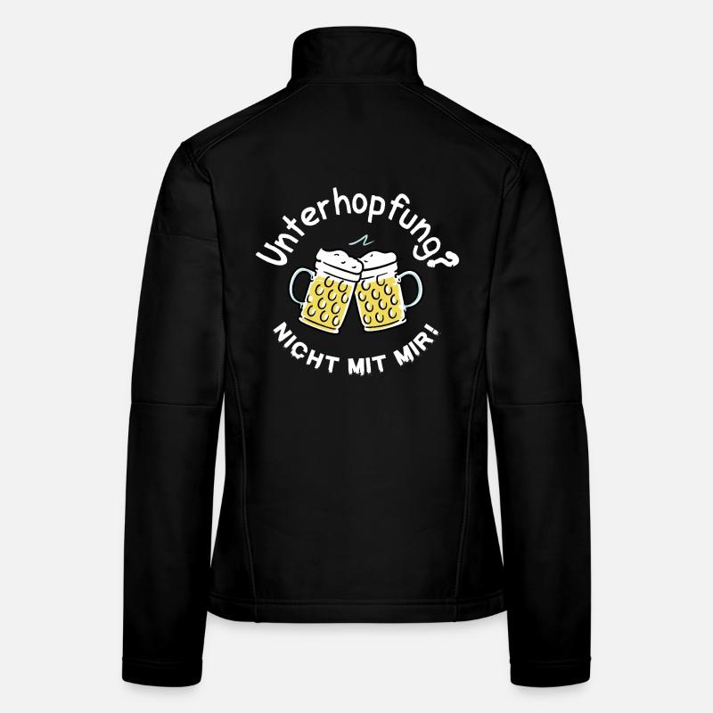Unterhopfung Pas avec moi ! Dicton de bière originale Veste en tissu softshell Femme