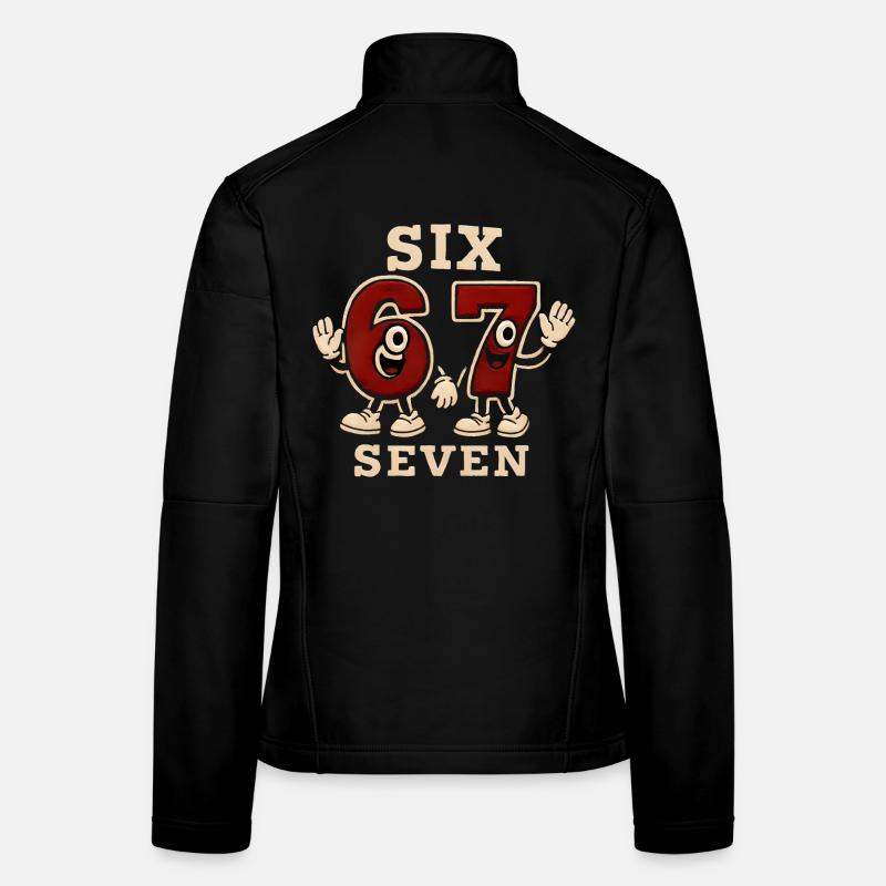 6 7 Six Seven Memes – Aura Points Kids Gaming Veste en tissu softshell Femme