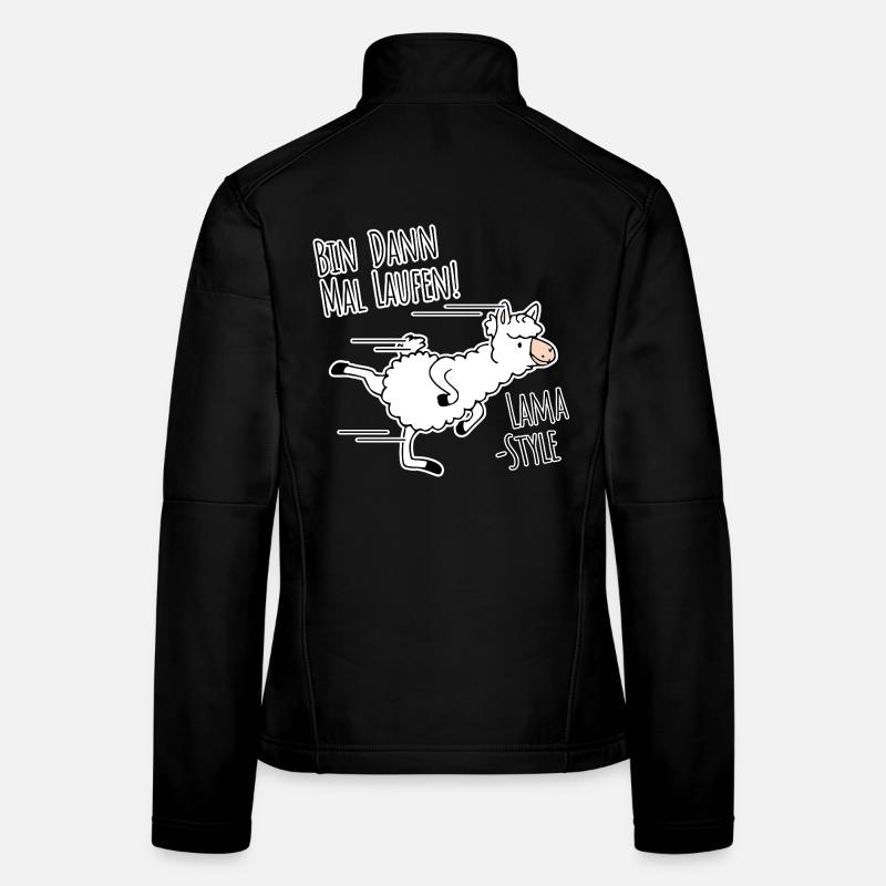 I'm off for a run! Silly llama jogging Women's Softshell Jacket