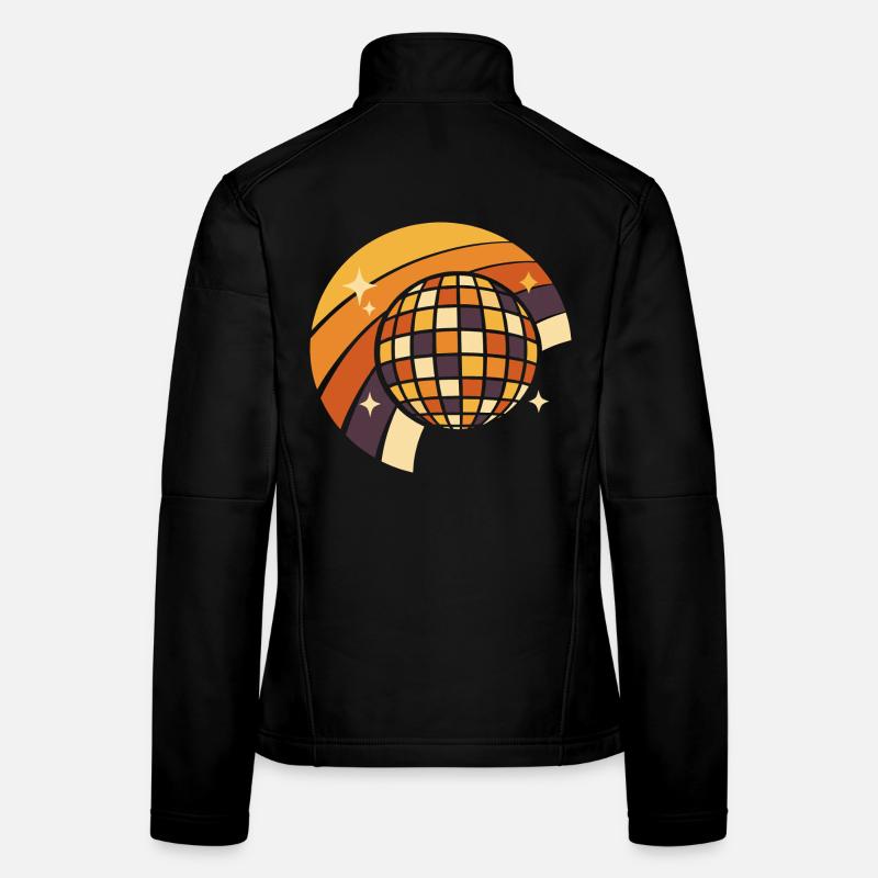 Discokugel Retro Party 80er Geschenk Frauen Softshelljacke