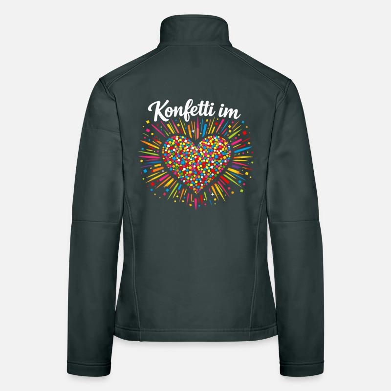 Konfetti Im Herzen Karneval Geschenk Frauen Softshelljacke