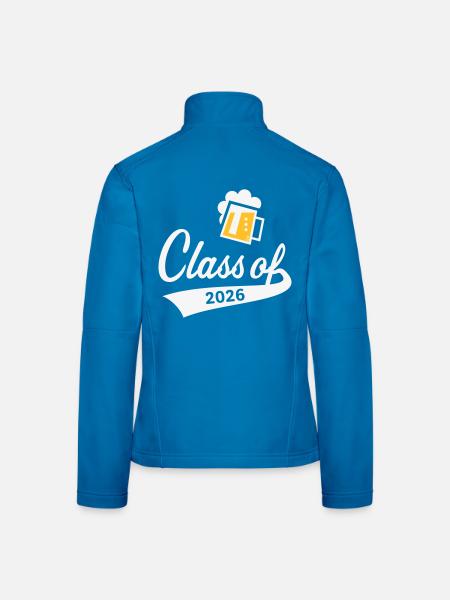 Class Of 2026 (Graduating Class / Beer / 2C NEG) - Women's Softshell Jacket - black - Back