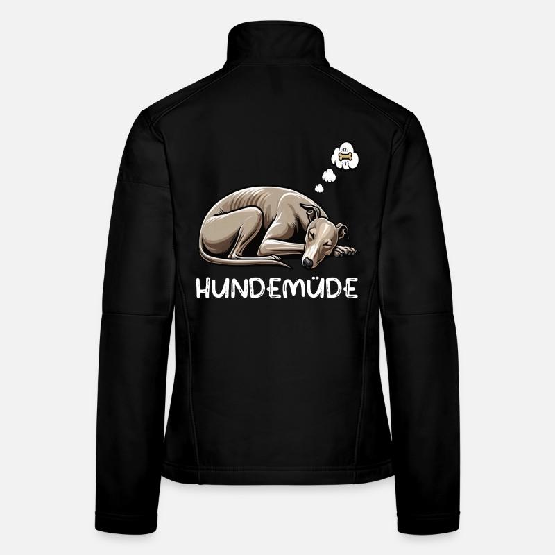 Hundemüde Whippet Windhund Whippets Whippethalter Frauen Softshelljacke