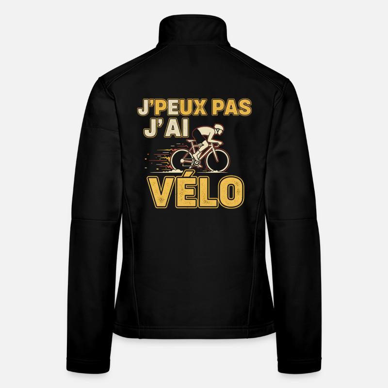 J'peux pas j'ai vélo illustration Veste en tissu softshell Femme