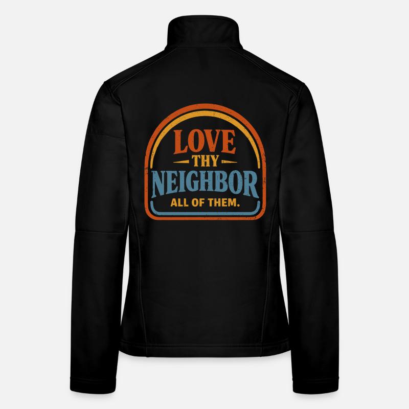 Love Your Next Vintage Benevolent Peace Message Women's Softshell Jacket