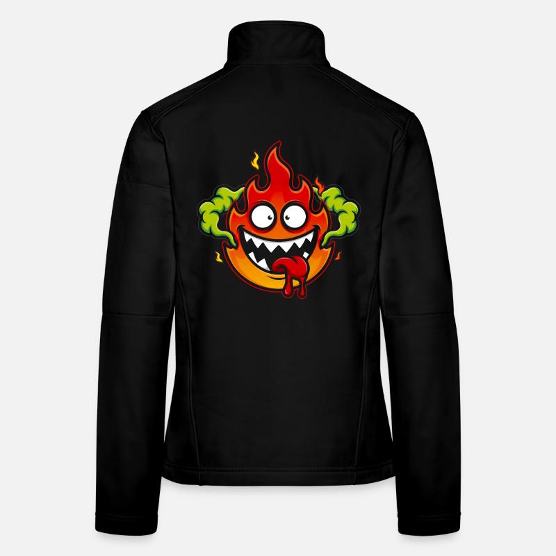 Crazy Fire Monster Frauen Softshelljacke