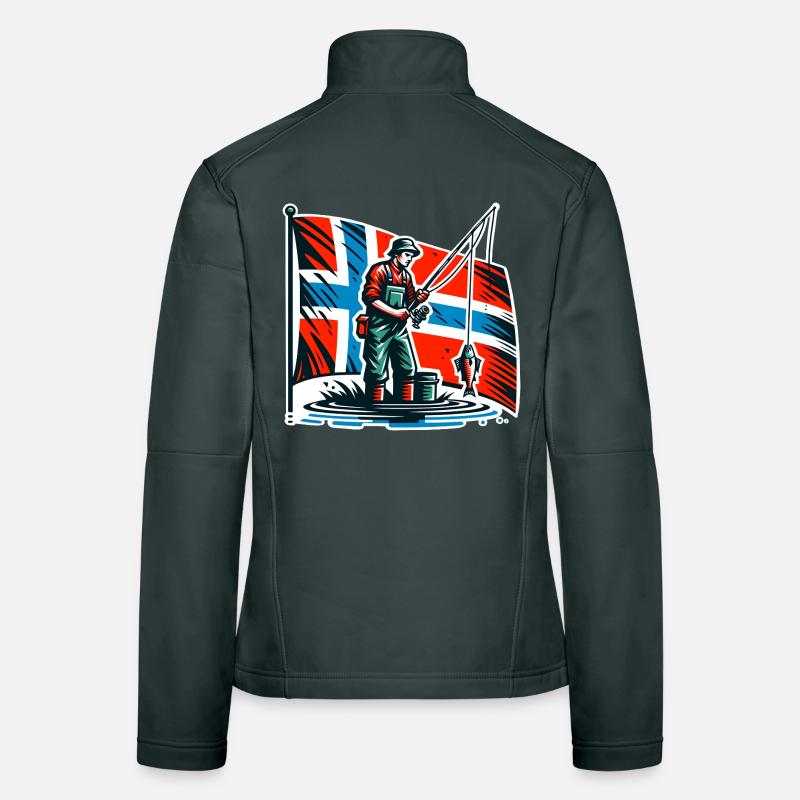 Drapeau de Norvège Angler Veste en tissu softshell Femme