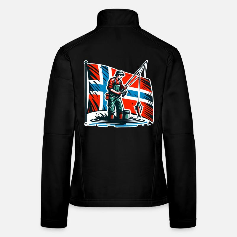 Drapeau de Norvège Angler Veste en tissu softshell Femme