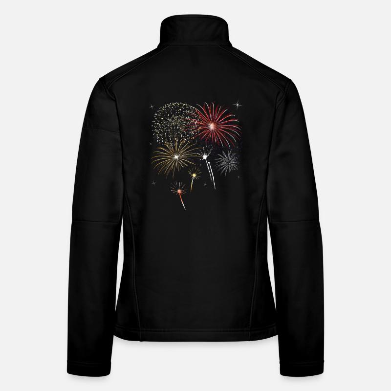 Feux d'artifice le jour de l'an Veste en tissu softshell Femme