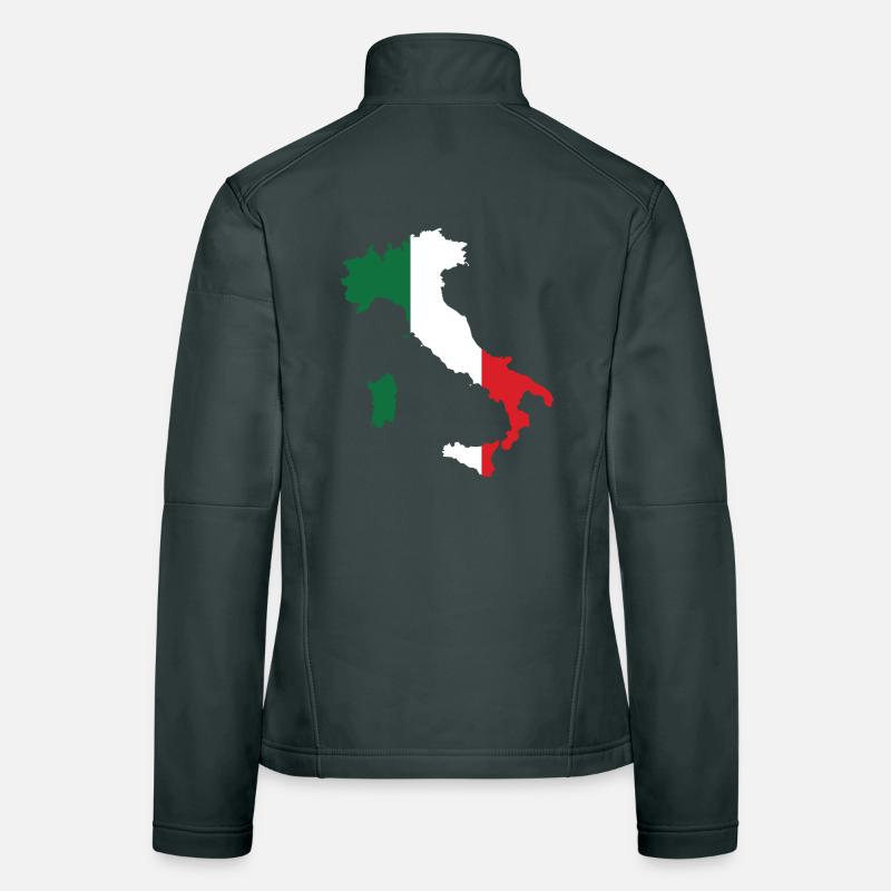 Italie Plan drapeau Veste en tissu softshell Femme