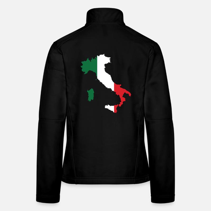 Italy Flag Map Women's Softshell Jacket