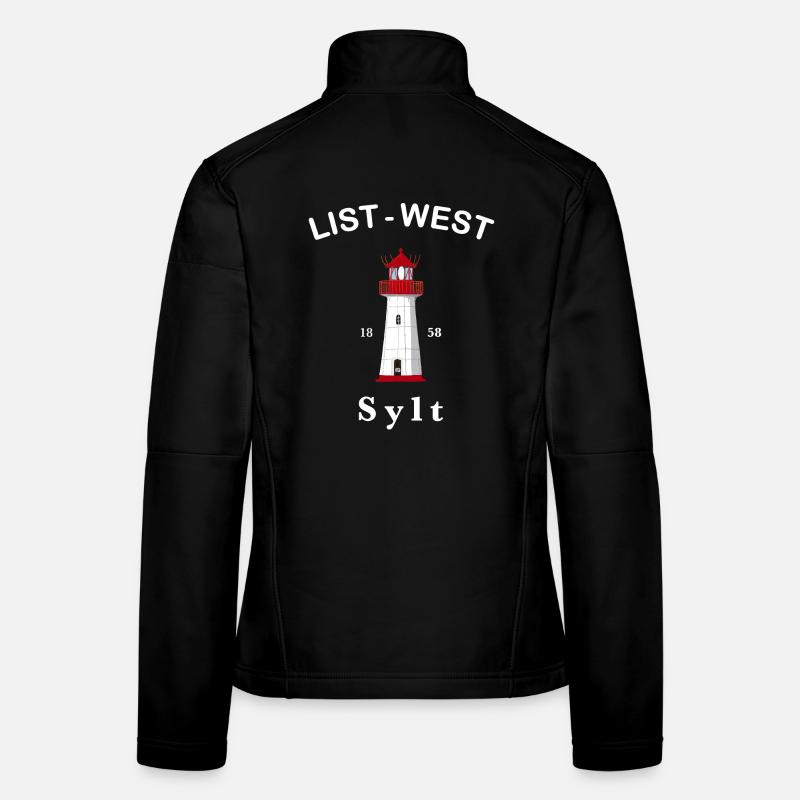 Sylt, Iconic lighthouse List-West, Mer du Nord Veste en tissu softshell Femme