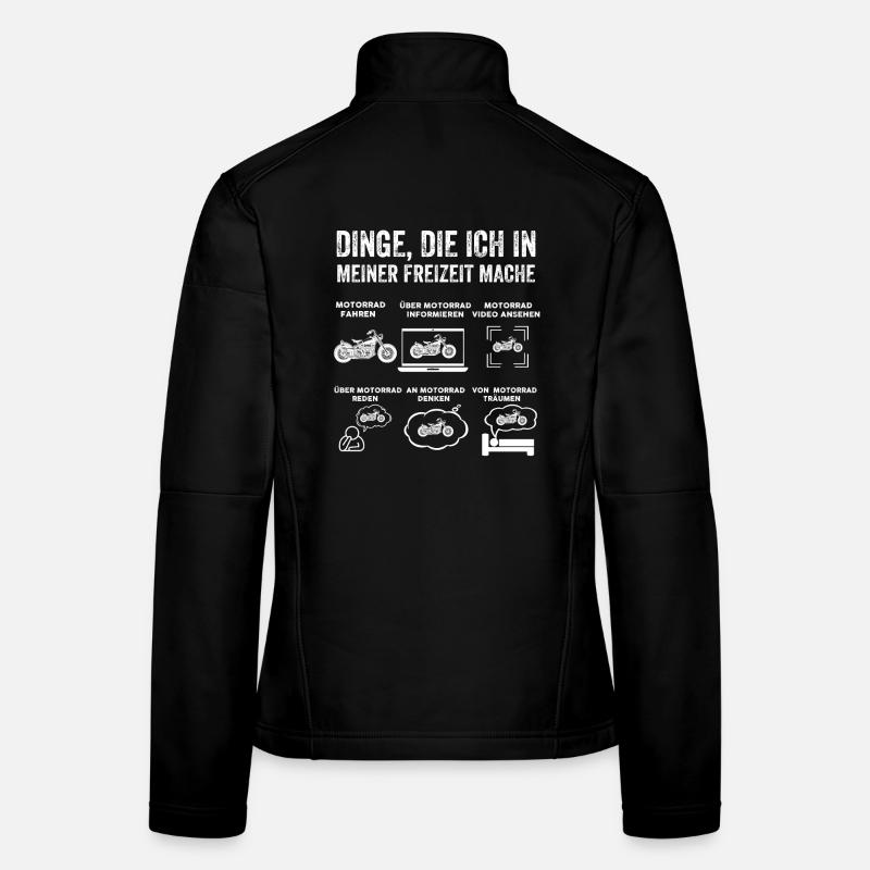 Dinge, die ich in meiner Freizeit mache Motorrad Frauen Softshelljacke