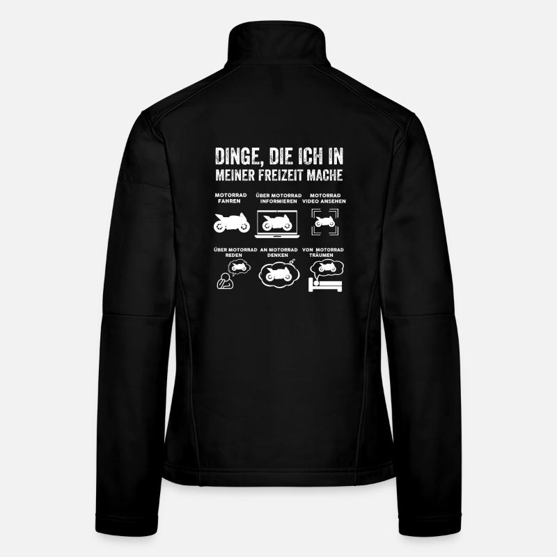Dinge, die ich in meiner Freizeit mache Motorrad Frauen Softshelljacke