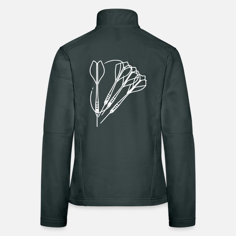 Dessin de fléchettes Veste en tissu softshell Femme