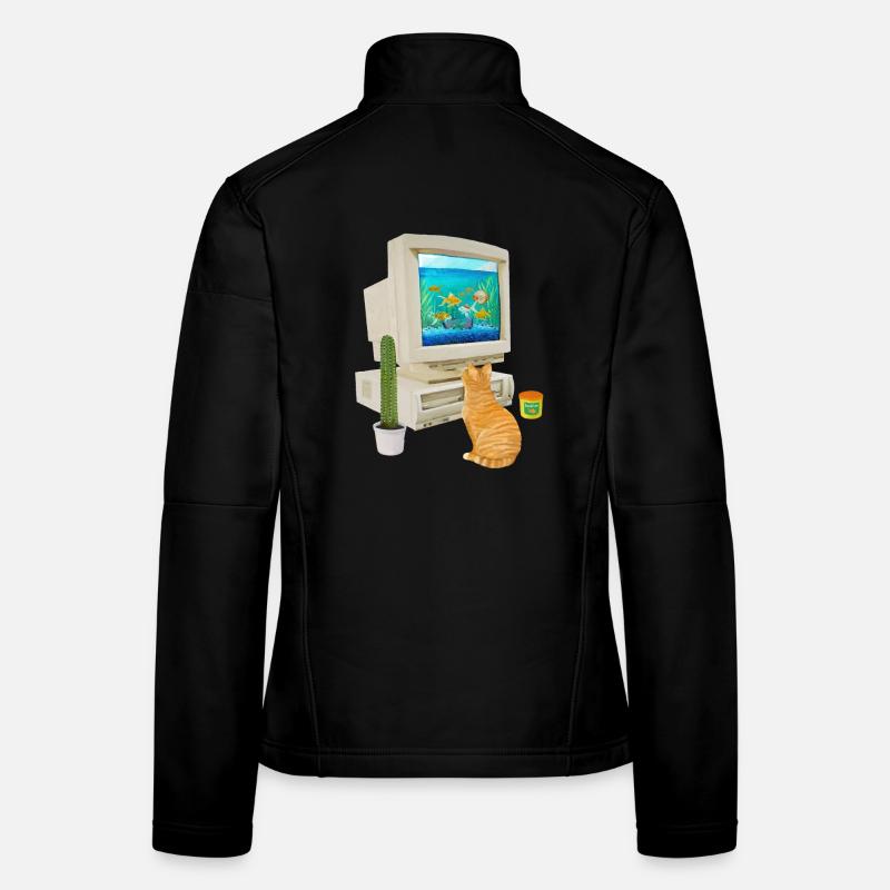 90er Jahre PC Fishbowl Frauen Softshelljacke