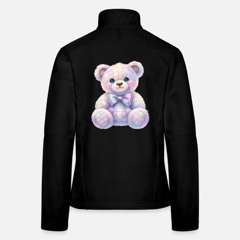 Coquette Ours Pailleté 🧸 Veste en tissu softshell Femme