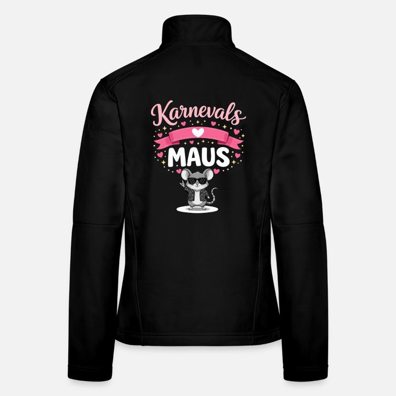 Carnaval Souris Cologne Women Carnaval rose Alaaf Veste en tissu softshell Femme