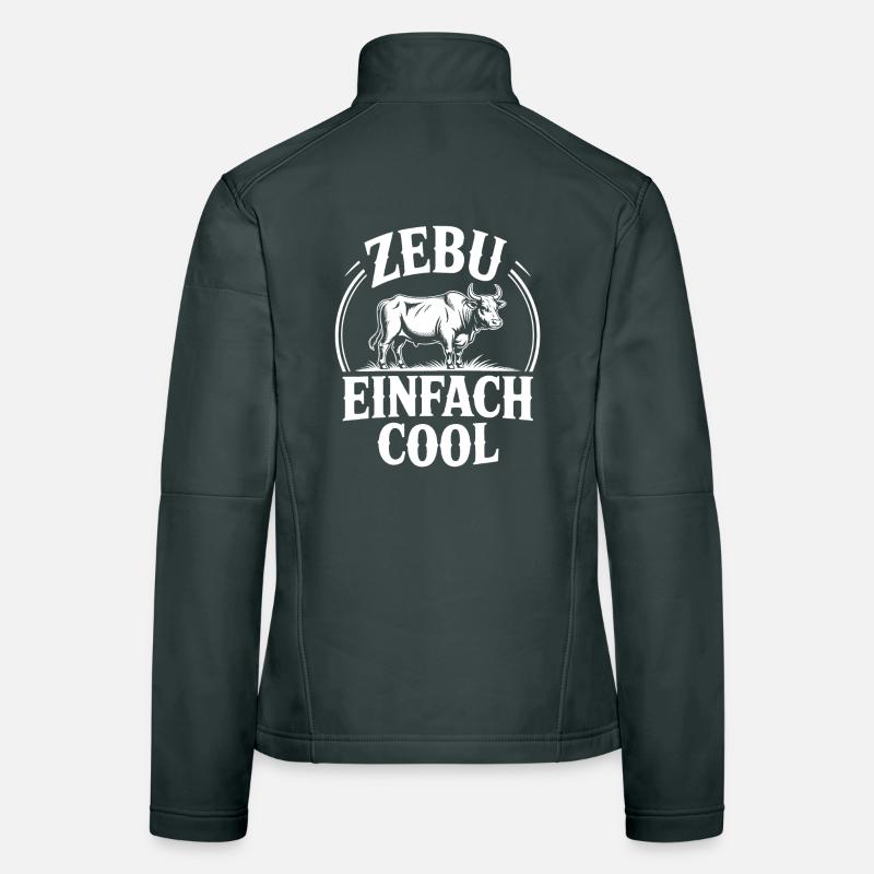 Zebu Simply Cool : Graphismes en noir et blanc Veste en tissu softshell Femme