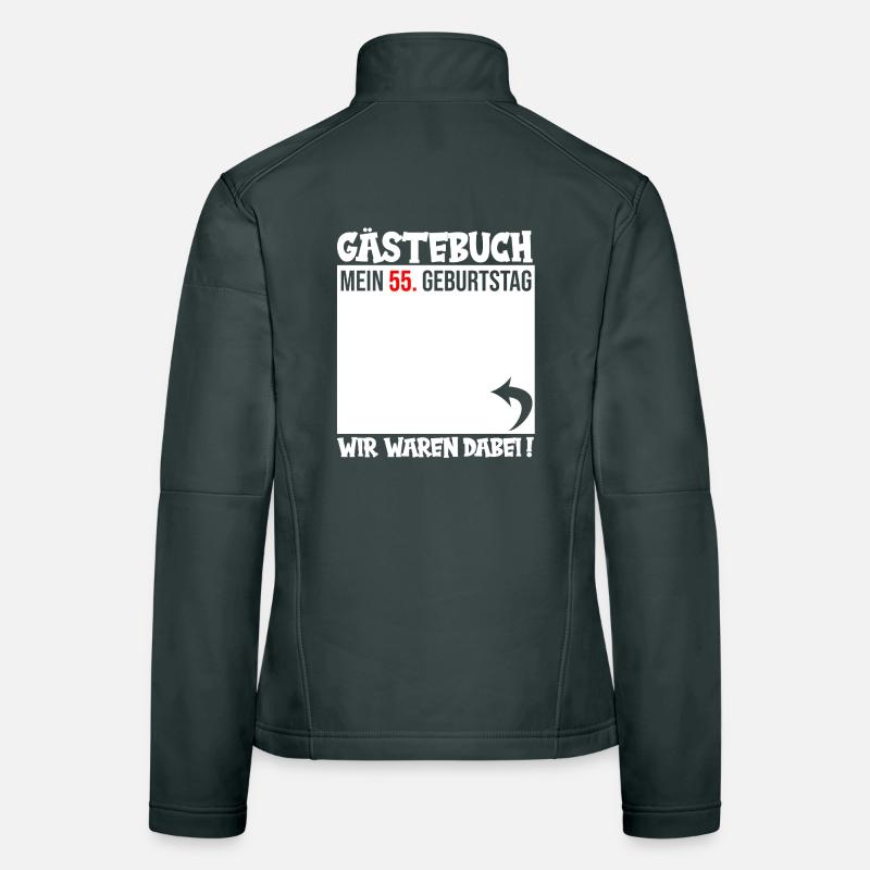 Gästebuch 55. Geburtstag – Retro-Layout Frauen Softshelljacke