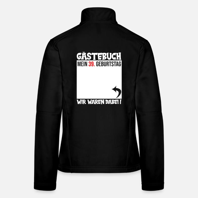 Guestbook 39 Birthday Women's Softshell Jacket