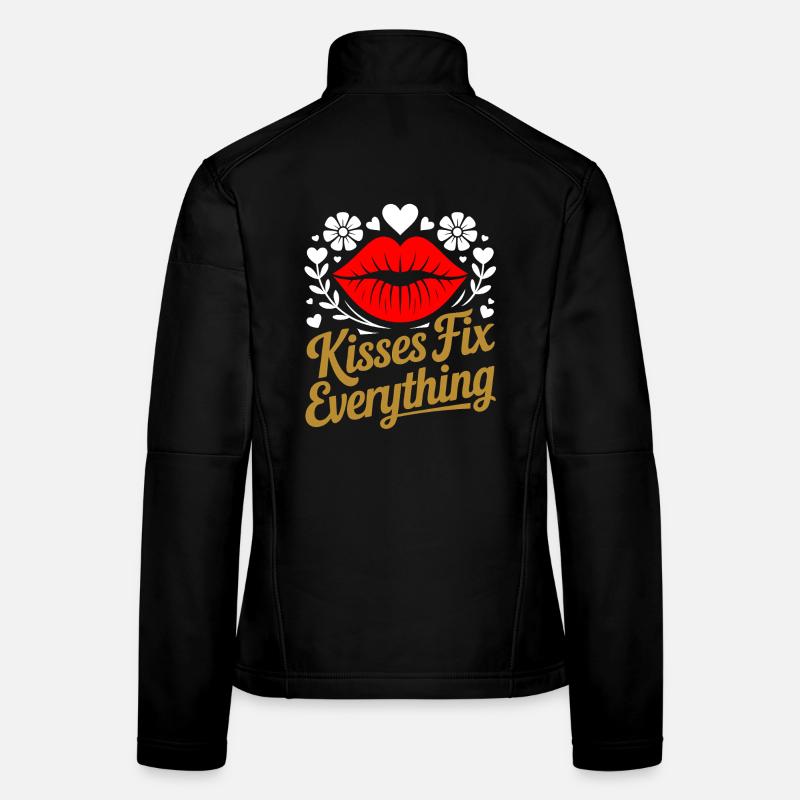 Kisses heal everything Women's Softshell Jacket