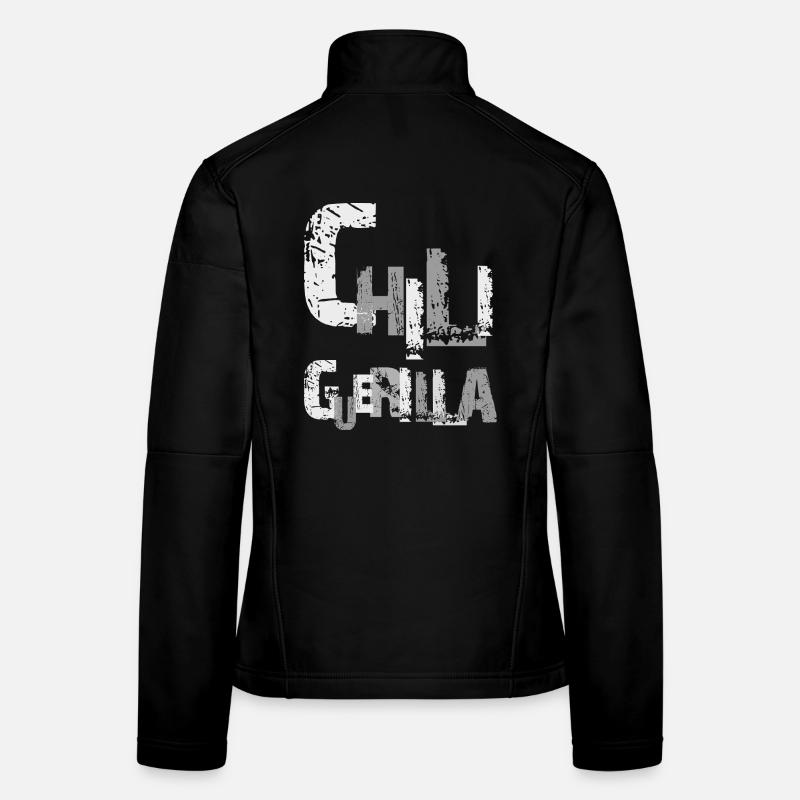 Chili Grunge Typography, Chili Guerrilla Women's Softshell Jacket
