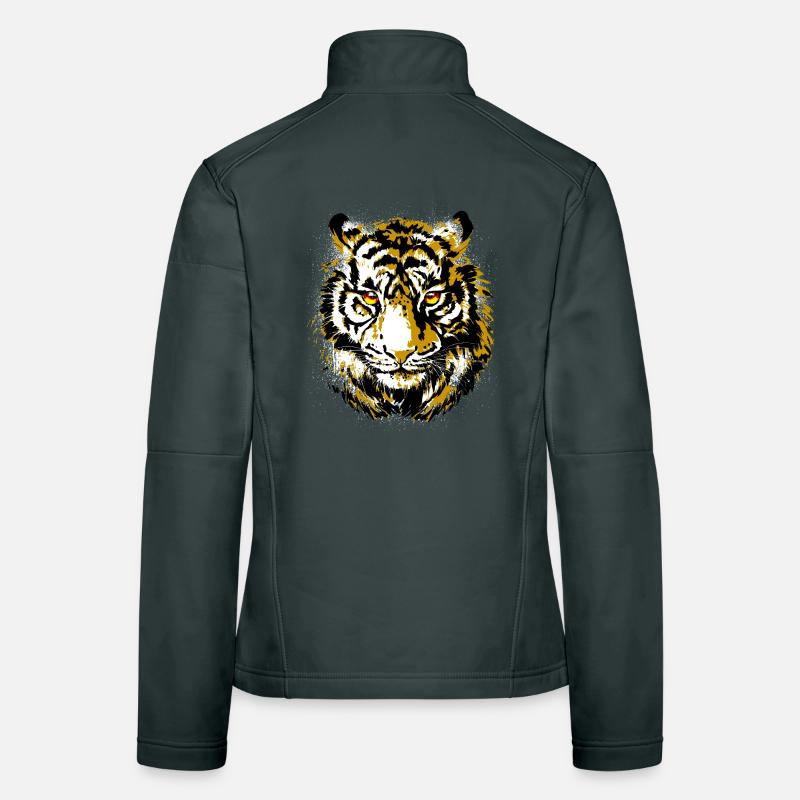 Realistic Tiger Drawing | Tiger Illustration Women's Softshell Jacket