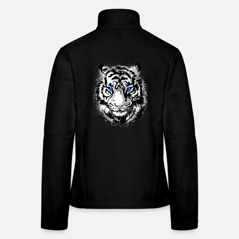 Tigerkopf - Weisser Tiger - Katze Wildkatze Frauen Softshelljacke