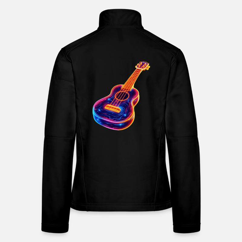 Ukulélé Synthwave Veste en tissu softshell Femme
