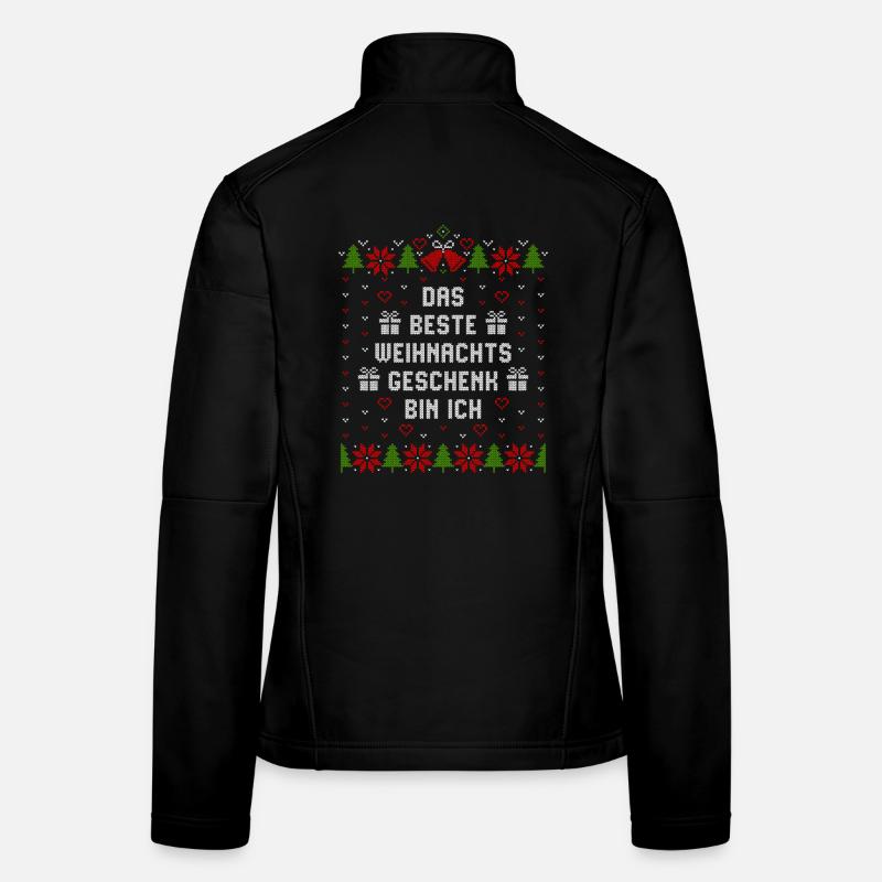 Das beste Weihnachtsgeschenk bin ich - Frauen Softshelljacke - Schwarz