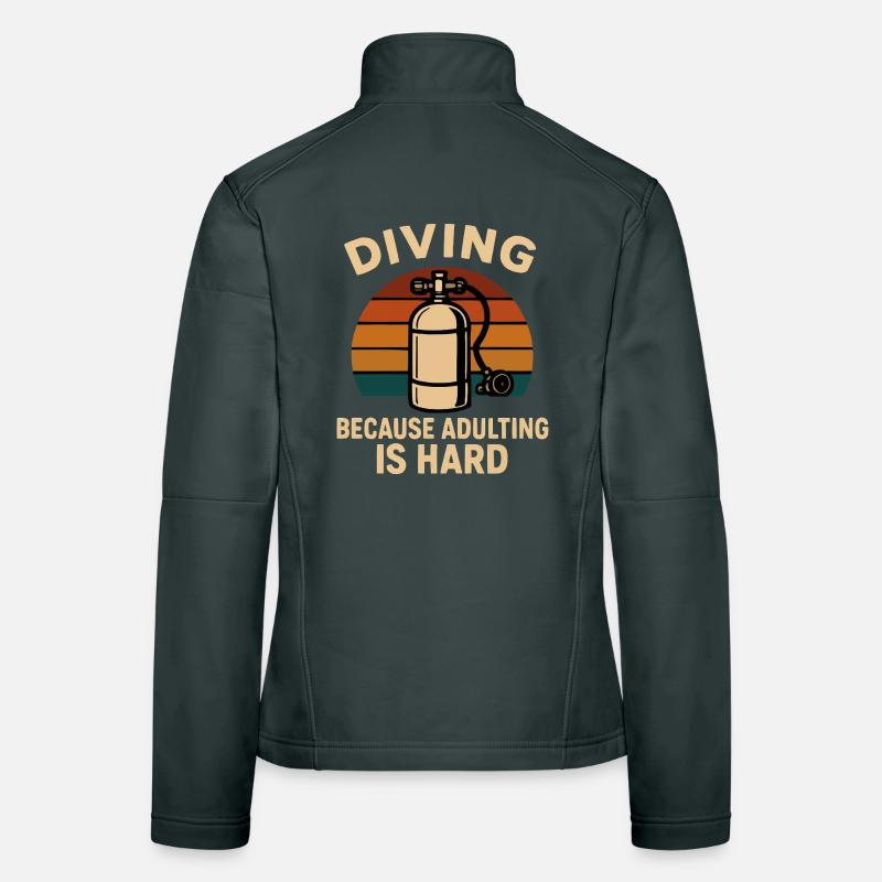 Diving Escape – When adulthood is annoying Women's Softshell Jacket