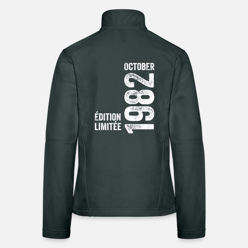 Légendes Octobre 1982 Millésime Octobre 1982 Rétro Veste en tissu softshell Femme